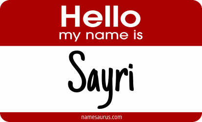 Hello my name is Sayri png download