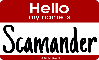 Hello my name is Scamander png download