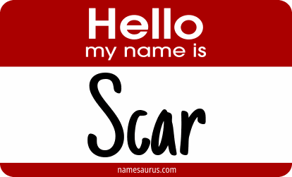 Hello my name is Scar png download