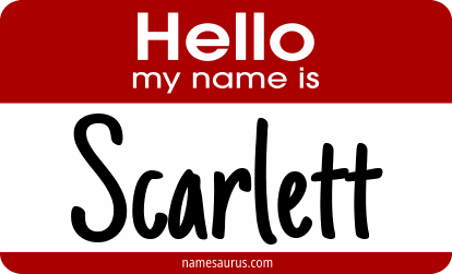 Hello my name is Scarlett png download