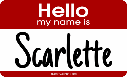 Hello my name is Scarlette png download