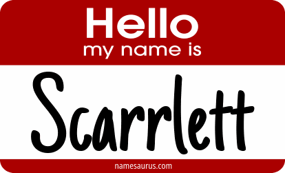 Hello my name is Scarrlett png download