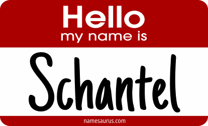 Hello my name is Schantel png download
