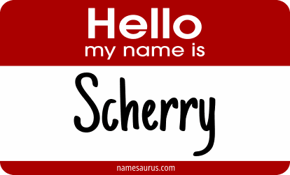 Hello my name is Scherry png download