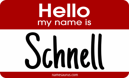 Hello my name is Schnell png download
