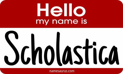 Hello my name is Scholastica png download