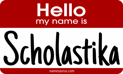 Hello my name is Scholastika png download