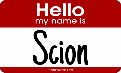 Hello my name is Scion png download