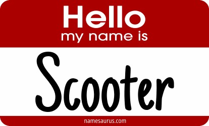 Hello my name is Scooter png download