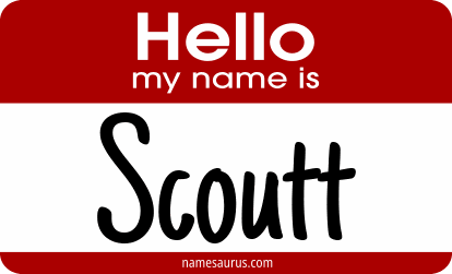 Hello my name is Scoutt png download