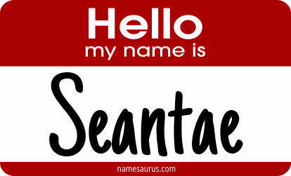 Hello my name is Seantae png download