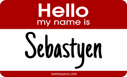 Hello my name is Sebastyen png download