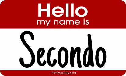 Hello my name is Secondo png download