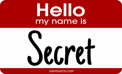 Hello my name is Secret png download