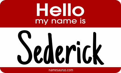 Hello my name is Sederick png download
