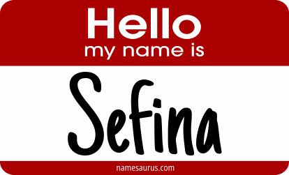 Hello my name is Sefina png download
