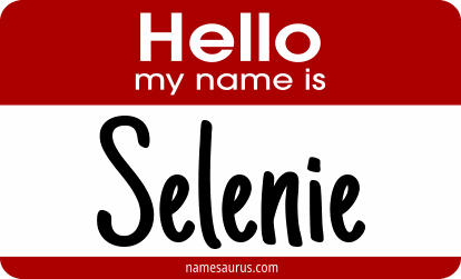 Hello my name is Selenie png download