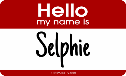 Hello my name is Selphie png download