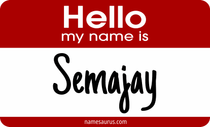 Hello my name is Semajay png download