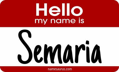 Hello my name is Semaria png download