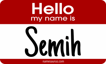 Hello my name is Semih png download