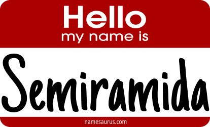 Hello my name is Semiramida png download