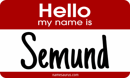 Hello my name is Semund png download