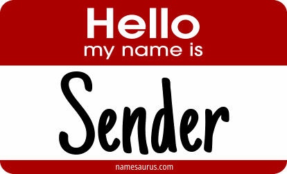Hello my name is Sender png download