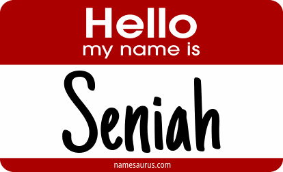 Hello my name is Seniah png download