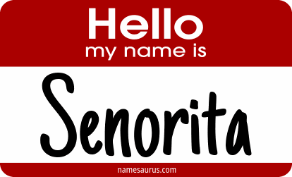 Hello my name is Senorita png download