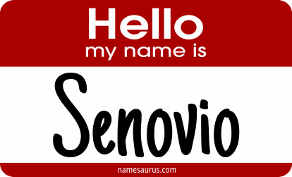 Hello my name is Senovio png download