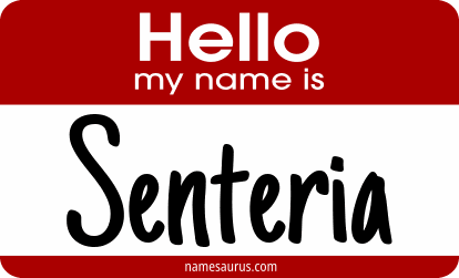 Hello my name is Senteria png download