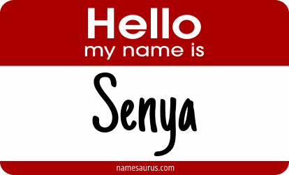 Hello my name is Senya png download