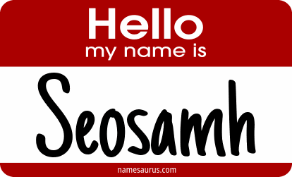 Hello my name is Seosamh png download