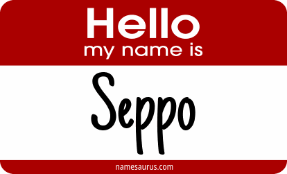 Hello my name is Seppo png download