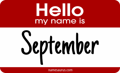 Hello my name is September png download