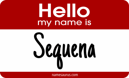 Hello my name is Sequena png download
