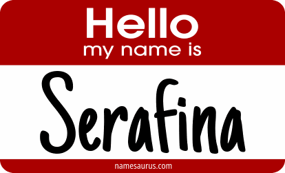 Hello my name is Serafina png download