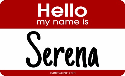 Hello my name is Serena png download