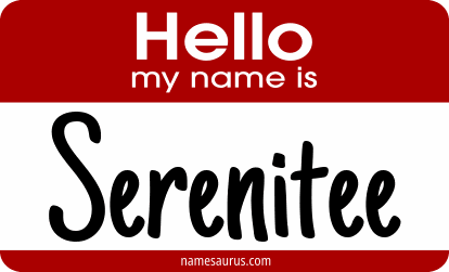 Hello my name is Serenitee png download