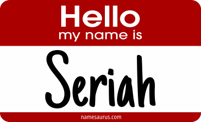 Hello my name is Seriah png download