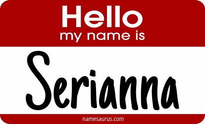 Hello my name is Serianna png download