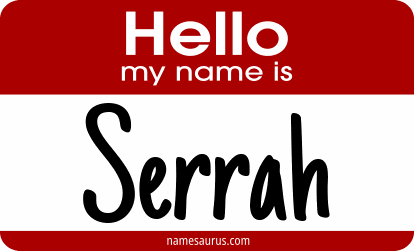 Hello my name is Serrah png download