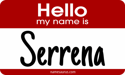 Hello my name is Serrena png download