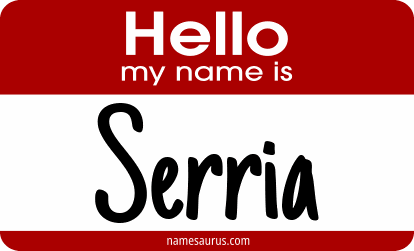 Hello my name is Serria png download