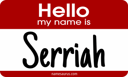 Hello my name is Serriah png download