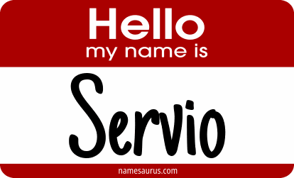 Hello my name is Servio png download
