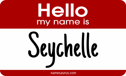 Hello my name is Seychelle png download