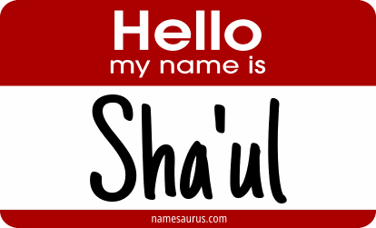 Hello my name is Sha'ul png download