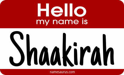 Hello my name is Shaakirah png download
